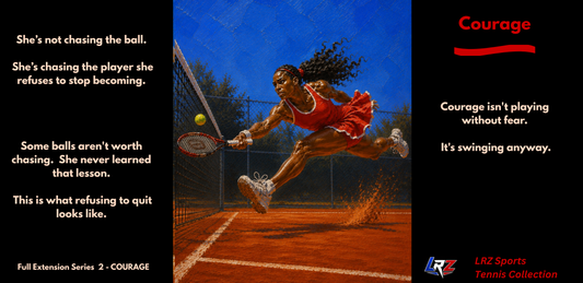 COURAGE - Full Extension 2 | Women's Tennis - Heritage - 15oz Daily Mindset Coffee Mug | LRZ Sports