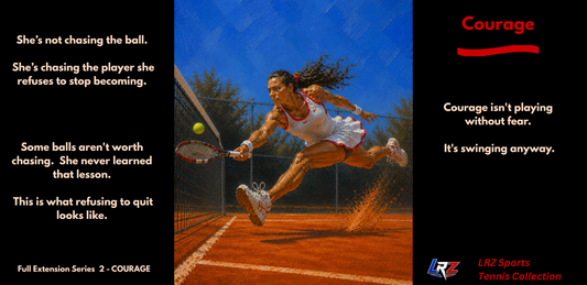 COURAGE - Full Extension 2 | Women's Tennis - Legacy - 15oz Daily Mindset Coffee Mug | LRZ Sports