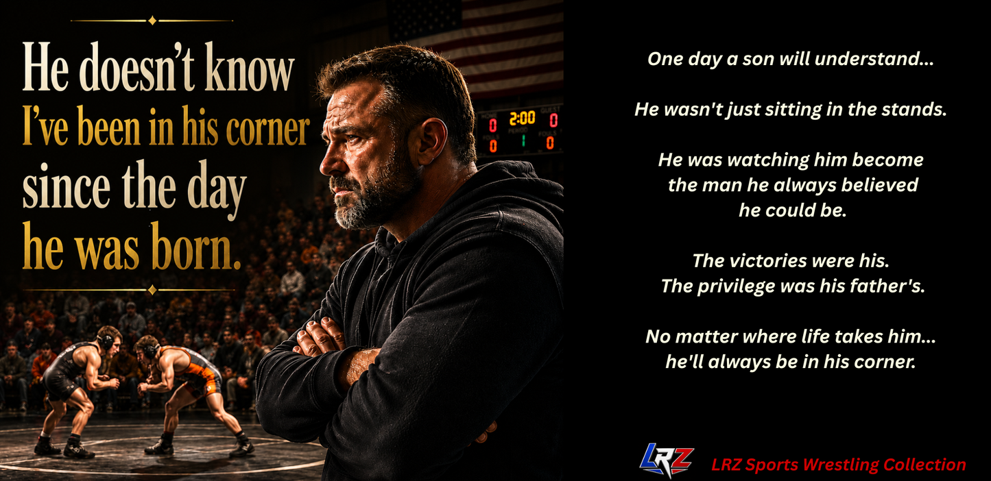 He Doesn't Know I've Been In His Corner Since The Day He Was Born. - Foundation Edition - 15 oz. Wrestling Dad Coffee Mug