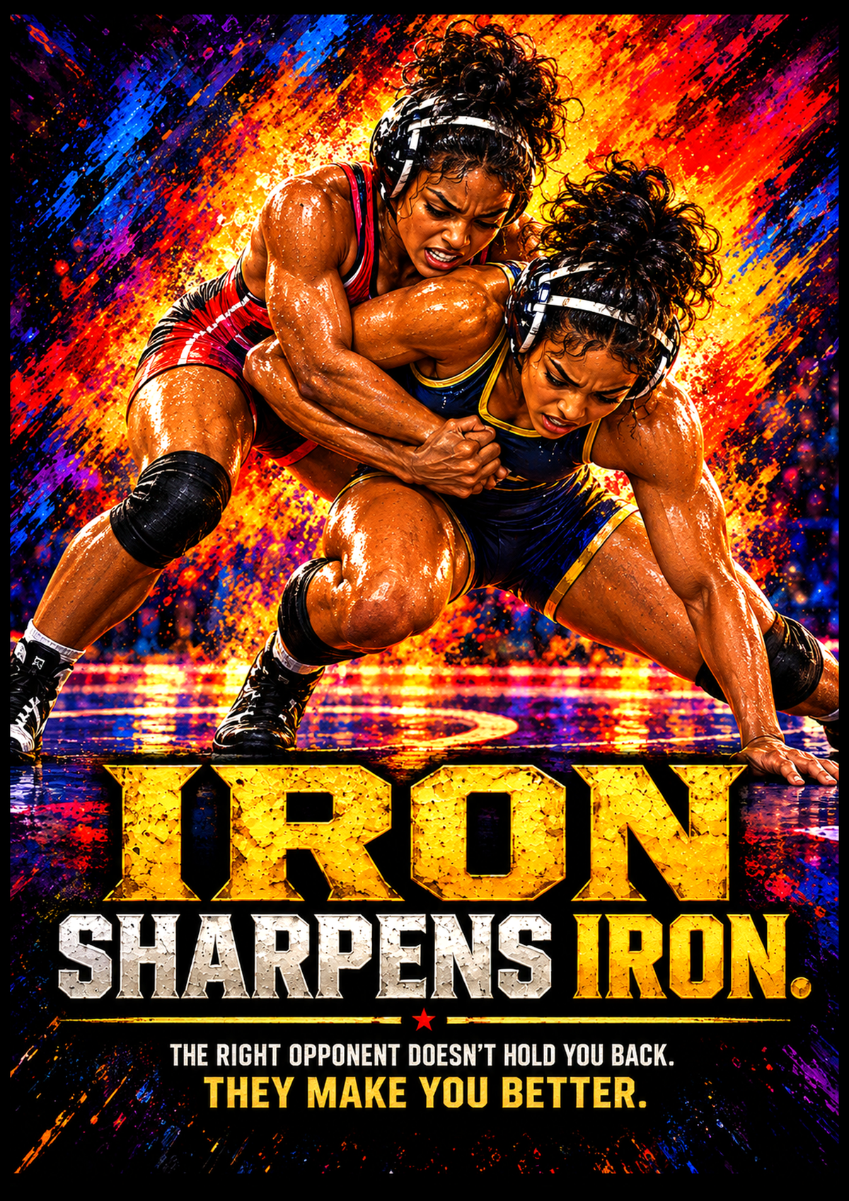IRON SHARPENS IRON - FEMALE — 33" × 47"