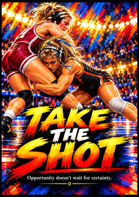 TAKE THE SHOT - FEMALE — 33" × 47"