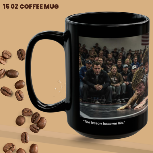 SEEING THE LESSON LAND - Foundation Edition - 15 oz. Wrestling Dad Coffee Mug - FREE SHIPPING