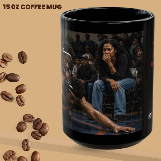 SHE NEVER LOOKED AWAY - Heritage Edition - 15 oz.  Wrestling Mom Coffee Mug - FREE SHIPPING