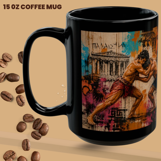 ORIGINS OF COMPETITION™ — Wrestling 15 oz. Coffee Mug- FREE SHIPPING