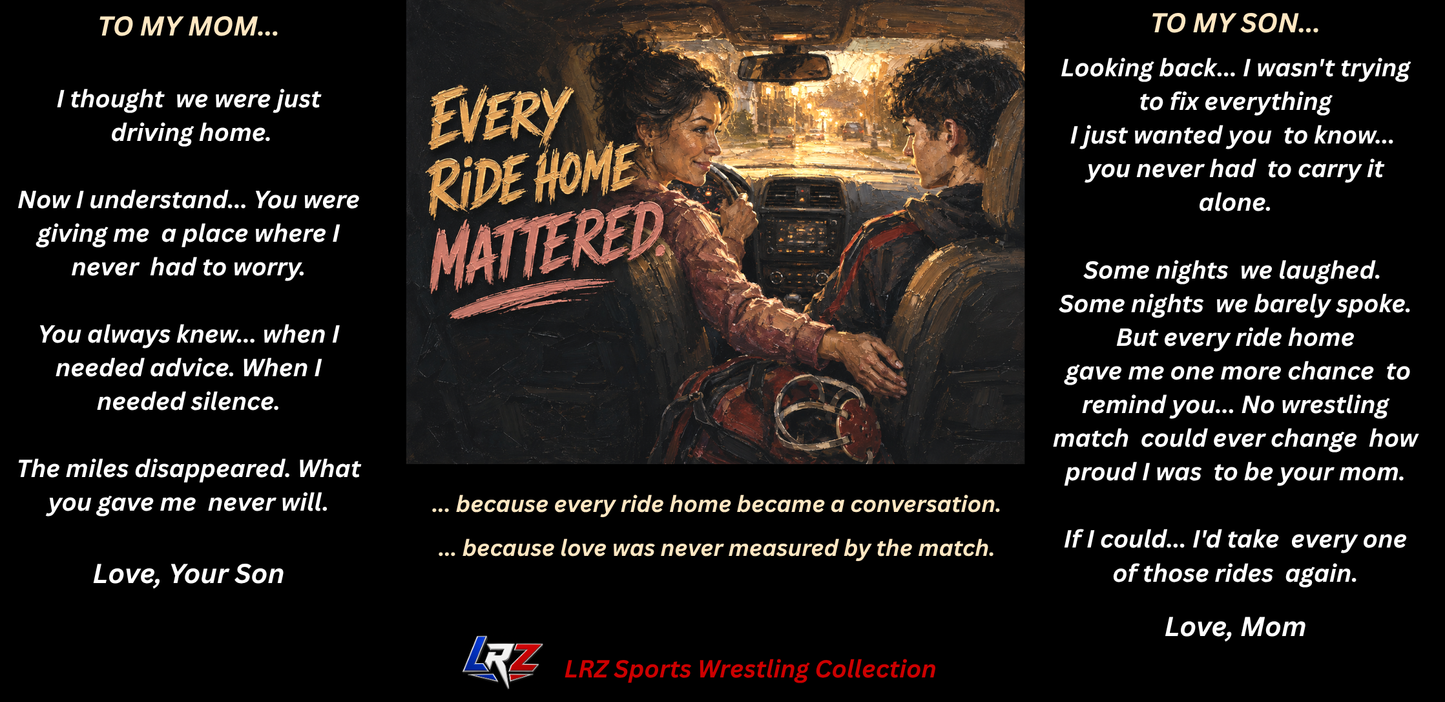 Foundation Edition EVERY RIDE HOME MATTERED™ 15 oz. Black Ceramic Wrestling Mom Coffee Mug - FREE SHIPPING