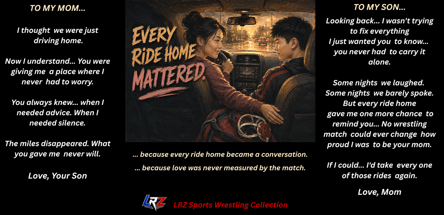 Tradition Edition EVERY RIDE HOME MATTERED™ 15 oz. Black Ceramic Wrestling Mom Coffee Mug - FREE SHIPPING