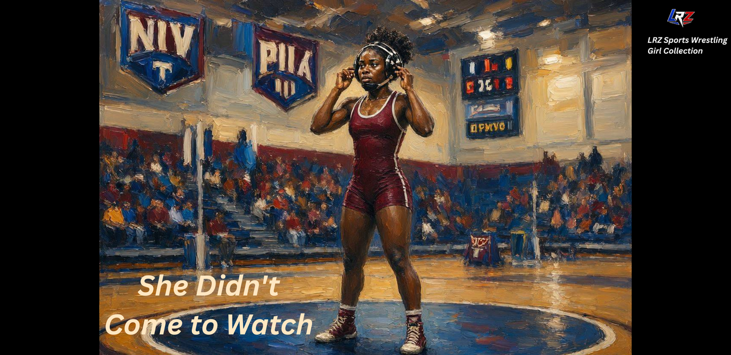 SHE DIDN'T COME TO WATCH | Amateur Girl Wrestling 15oz Coffee Mug - FREE SHIPPING