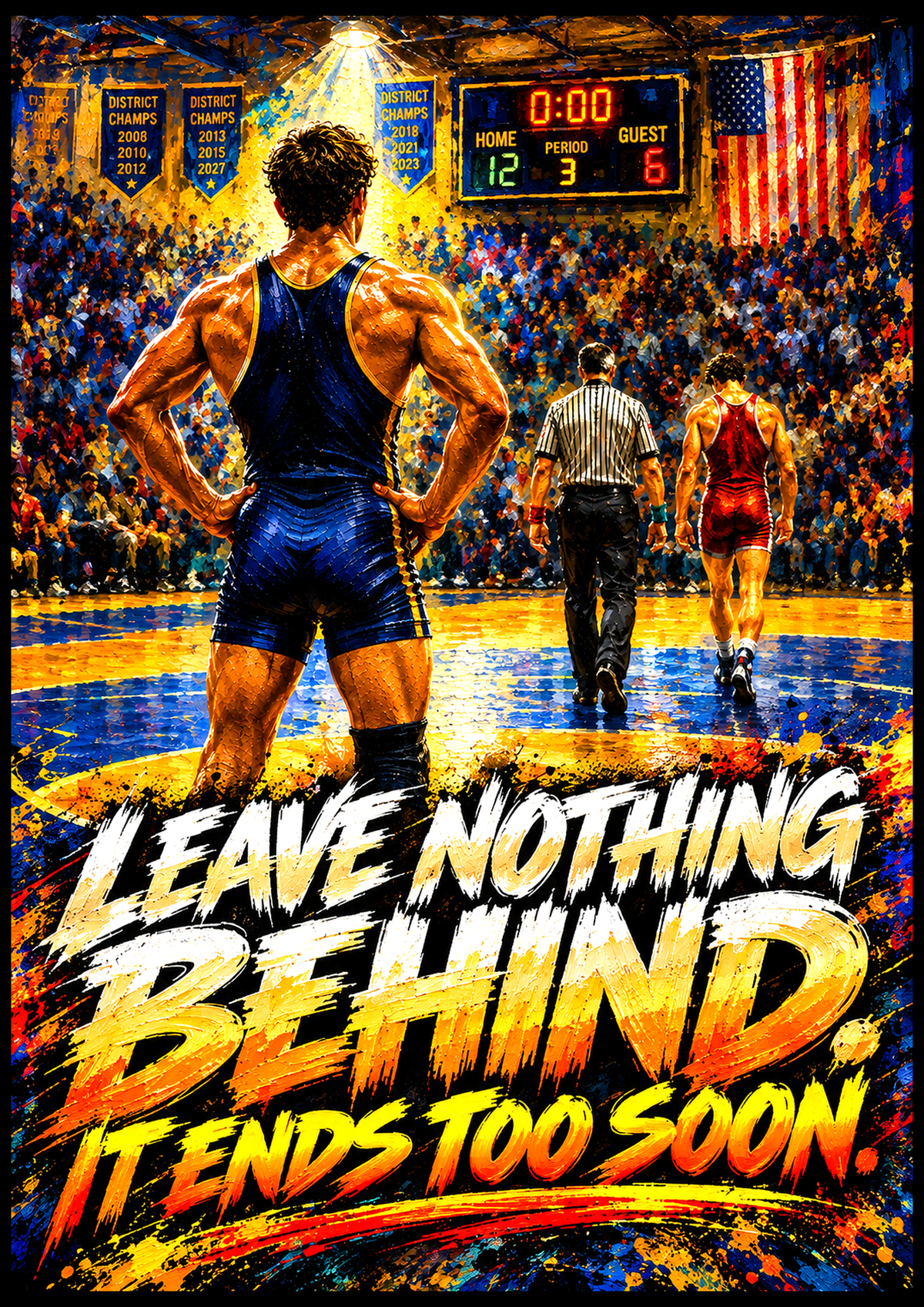 LRZ Statement Series™ - THE LAST MATCH — 33" × 47"