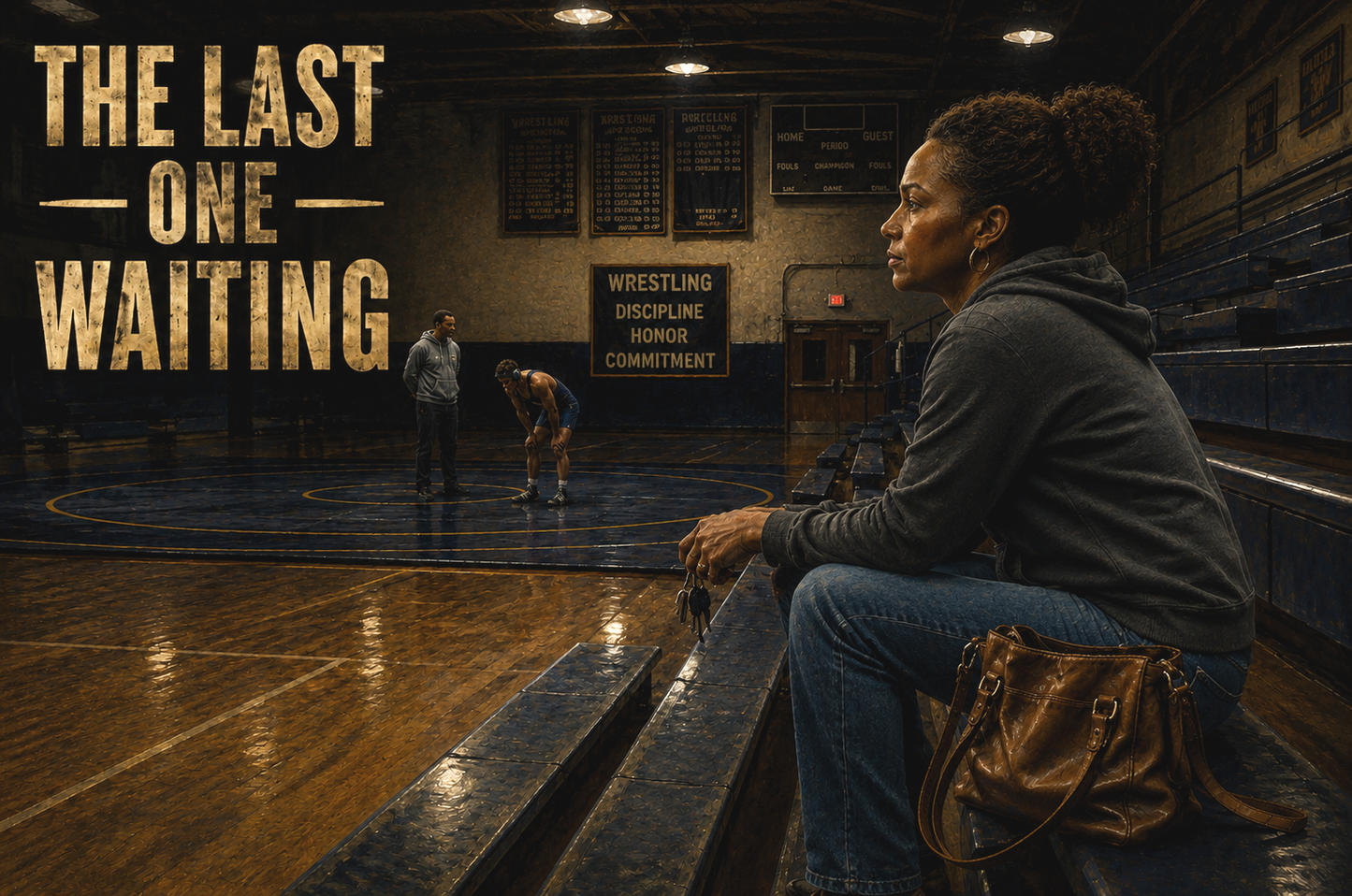 Heritage Edition "THE LAST ONE WAITING"  15 oz. Black Ceramic Wrestling Mom Coffee Mug - FREE SHIPPING