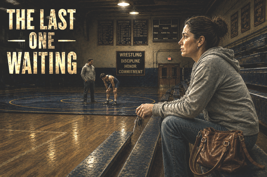 Legacy Edition "THE LAST ONE WAITING"  15 oz. Black Ceramic Wrestling Mom Coffee Mug - FREE SHIPPING
