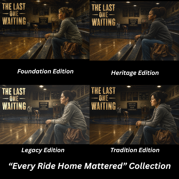 Legacy Edition "THE LAST ONE WAITING"  15 oz. Black Ceramic Wrestling Mom Coffee Mug - FREE SHIPPING
