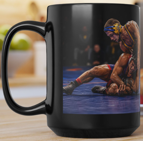 Single Leg Takedown - Wrestling Coffee Mug - 15oz - FREE SHIPPING