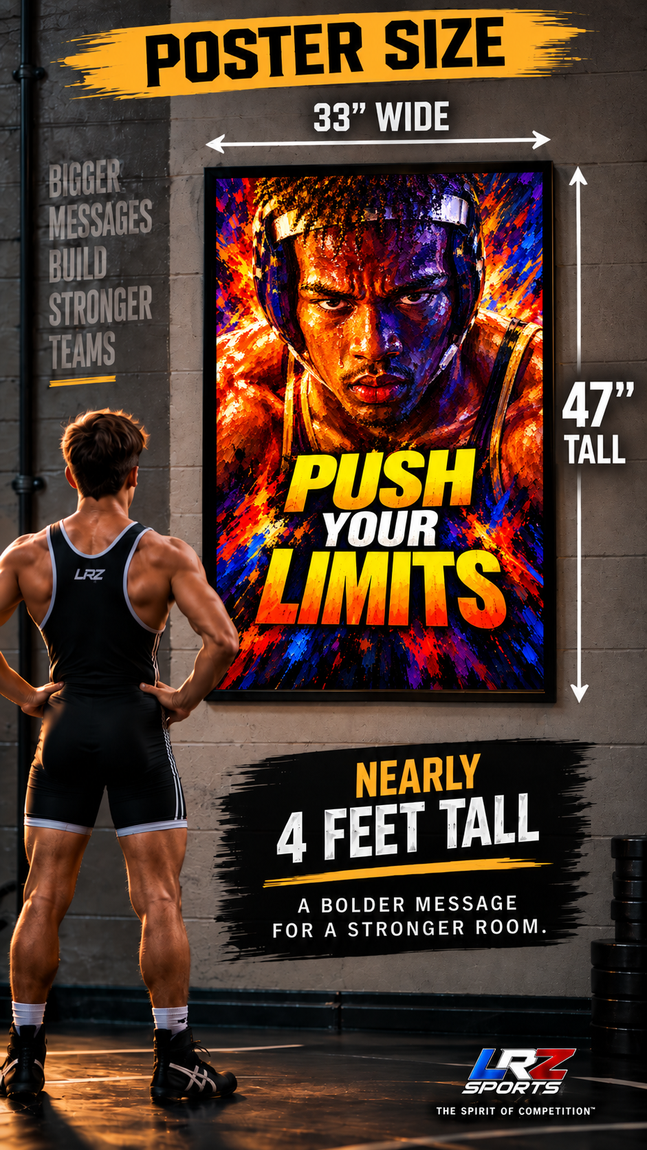 LRZ Statement Series™ - PUSH YOUR LIMITS — 33" × 47"