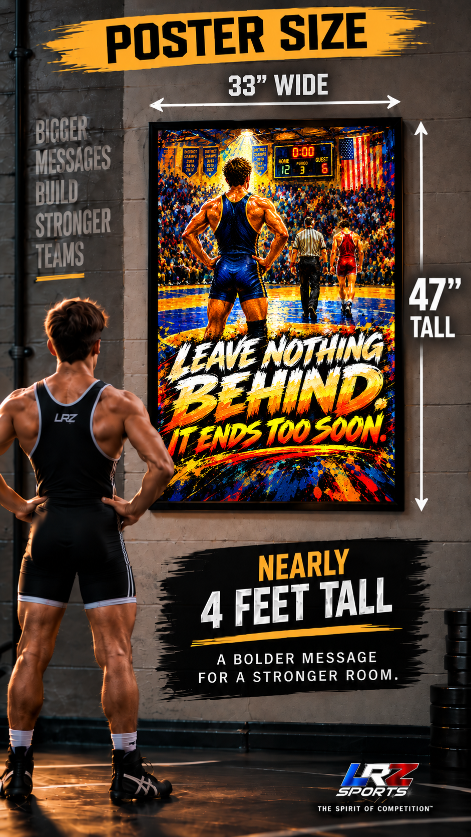 LRZ Statement Series™ - THE LAST MATCH — 33" × 47"