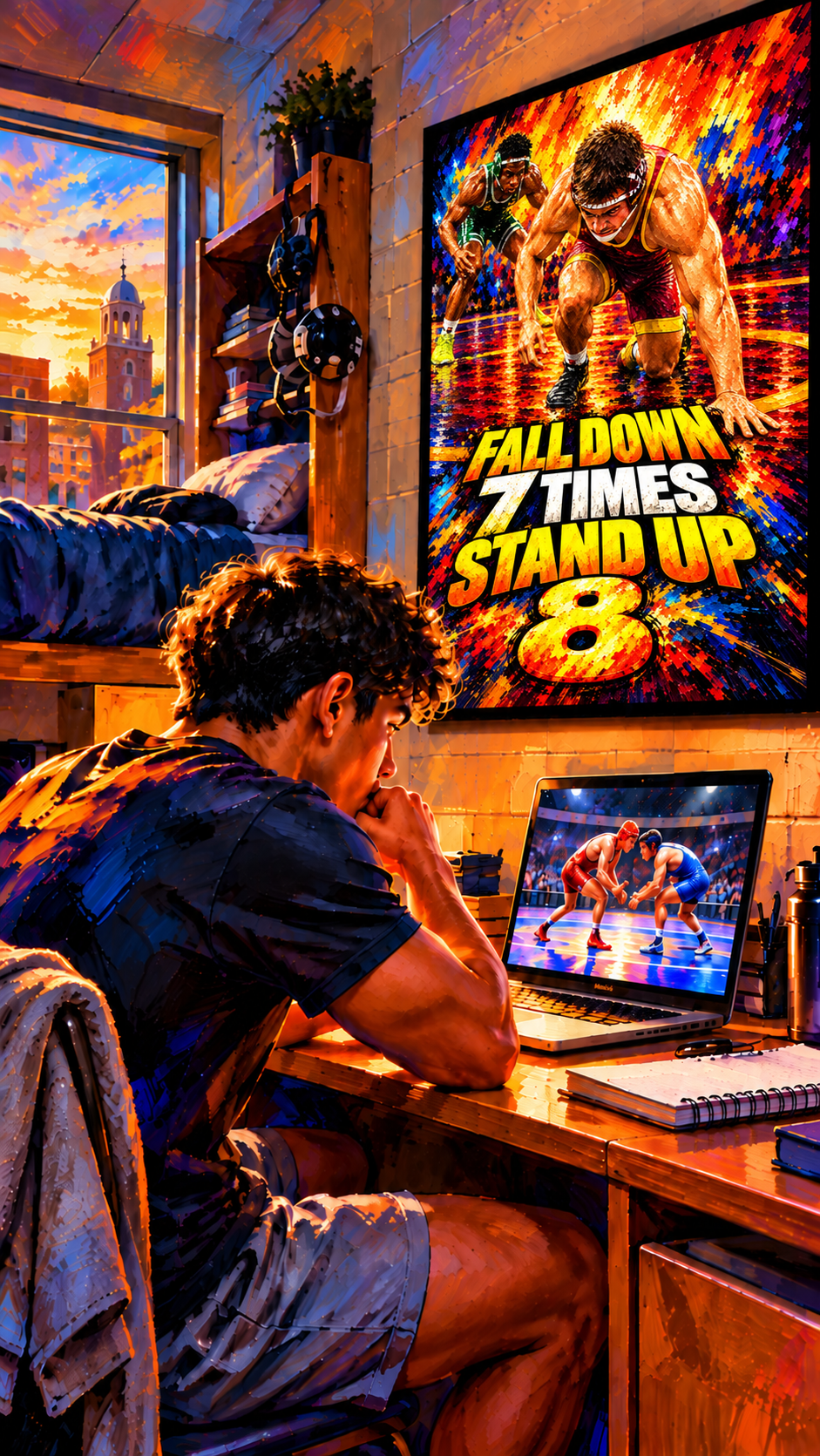 LRZ Statement Series™ - FALL DOWN 7 TIMES, STAND UP 8 — 33" × 47"